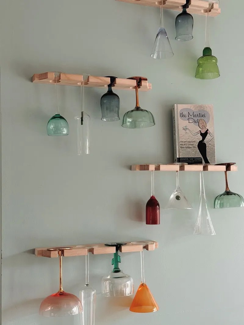 Walls of stemware.