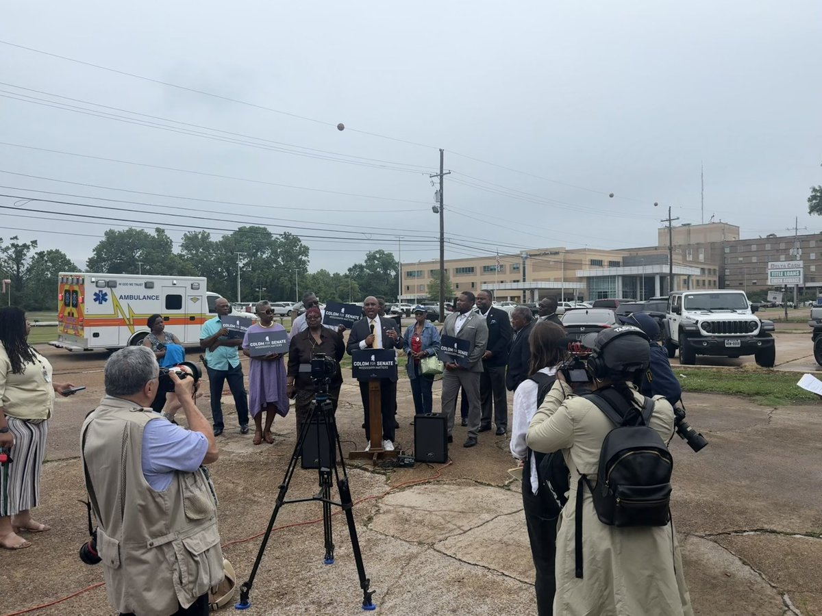 Gerard_Hen's tweet photo. In Greenwood today, @scott_colom made it clear Mississippi’s hospitals are too important to lose and they have to matter! https://t.co/RnY6VACI7t