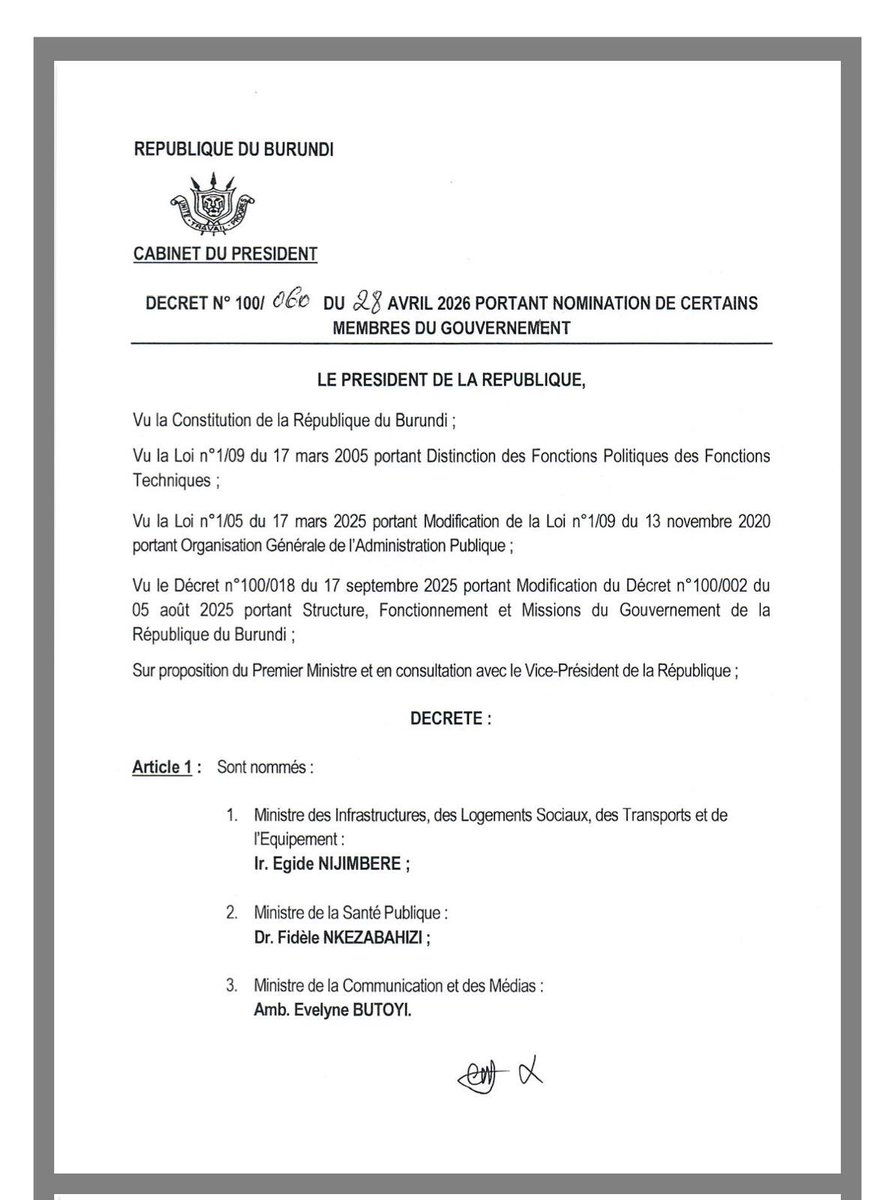 Amb. Thérence NTAHIRAJA tweet media