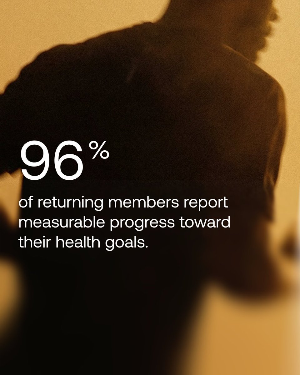 Biograph's tweet photo. 96% of returning members report measurable progress toward their health goals.

That’s the power of longitudinal, physician-guided care. Get started: https://t.co/n7fzWLabss https://t.co/GlBPhSbBu5