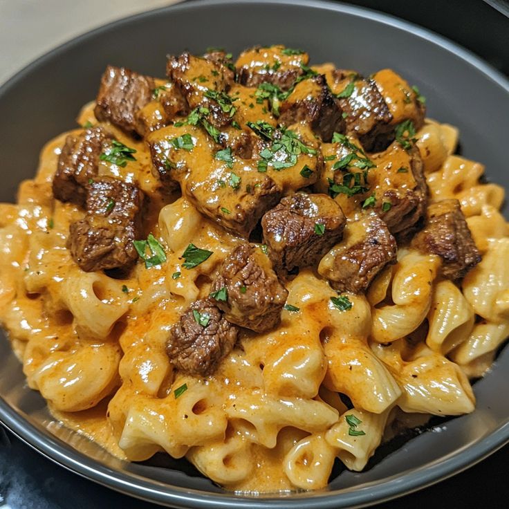 Is steak and pasta a genius combination, or do they belong on separate plates? 🤔