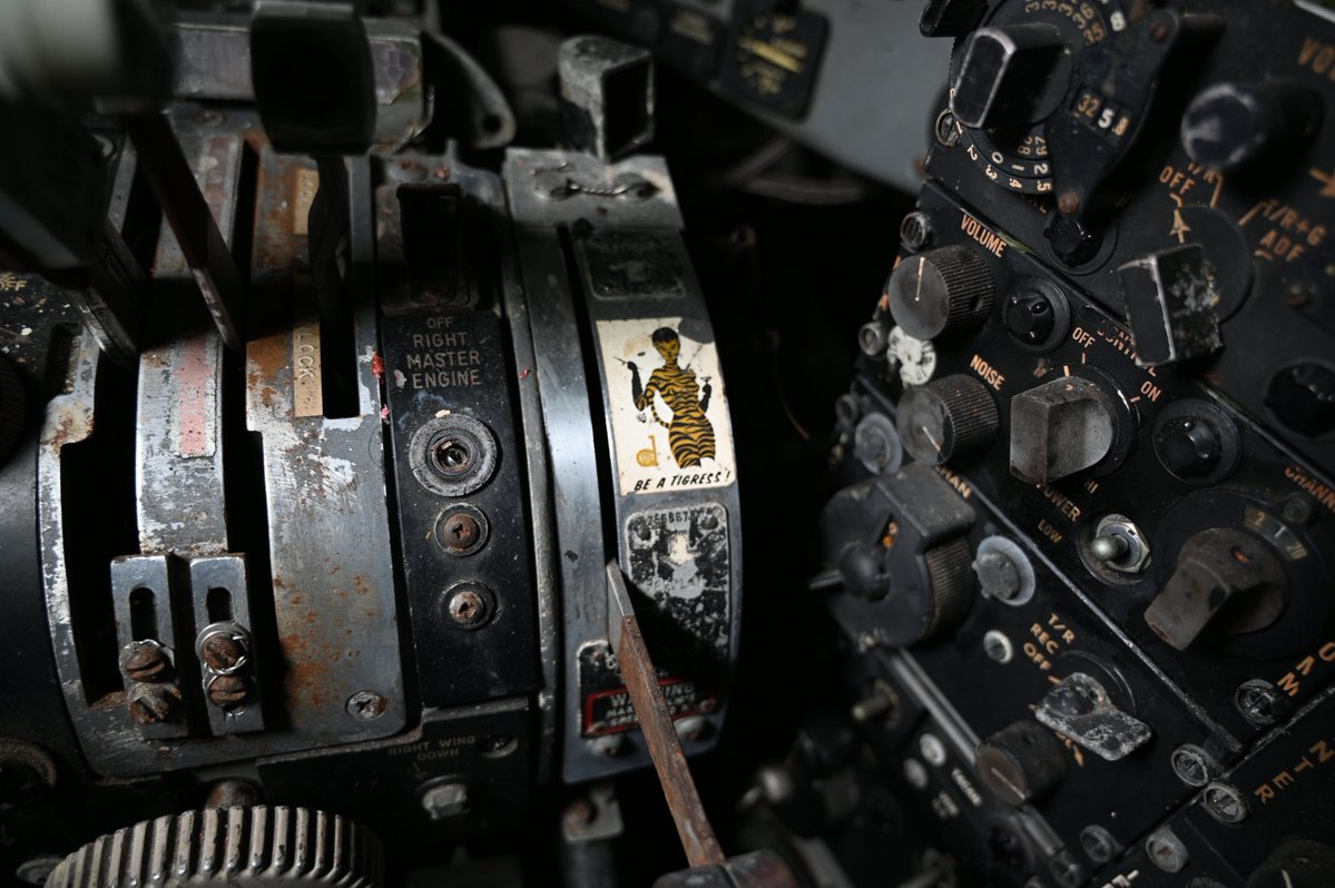 AFmuseum's tweet image. Douglas RB-66B Destroyer cockpit photos! We climbed into the aircraft this week and wanted to show you interior views. #avgeek #cockpitview

The B-66 was developed from the U.S. Navy A3D Skywarrior as a tactical light bomber... nationalmuseum.af.mil/Visit/Museum-E…