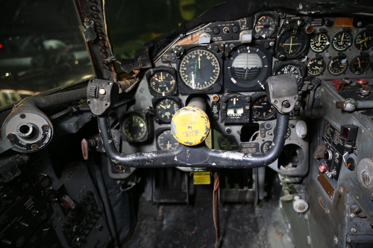 AFmuseum's tweet image. Douglas RB-66B Destroyer cockpit photos! We climbed into the aircraft this week and wanted to show you interior views. #avgeek #cockpitview

The B-66 was developed from the U.S. Navy A3D Skywarrior as a tactical light bomber... nationalmuseum.af.mil/Visit/Museum-E…