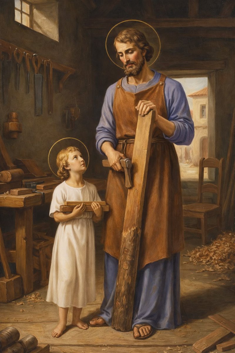 ¡Feliz fiesta de San José Obrero! 🪚 

Hoy honramos al hombre que, con el sudor de su frente, cuidó de la Sagrada Familia y nos enseñó el valor divino del trabajo cotidiano.

Que su ejemplo nos guíe para realizar nuestras labores con amor y rectitud.  👷‍♂️👩‍💻

#SanJoseObrero #Santos
