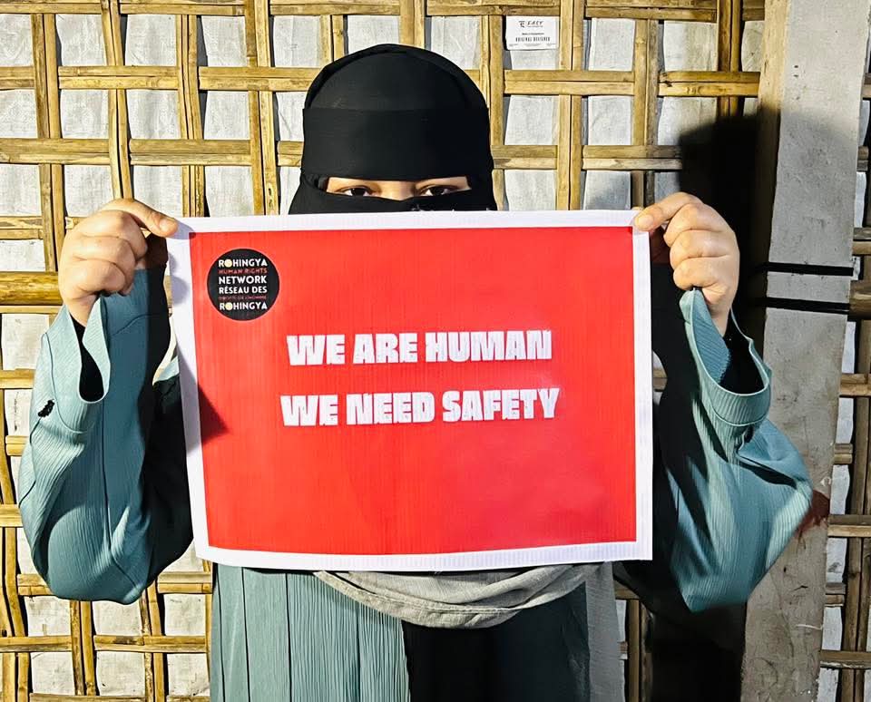 RWEN67's tweet photo. "Our silence does not mean we are weak. Being unable to speak does not mean our lives can be taken." No one has the right to use, harm, threat and kill us. We demand protection; Rohingya lives matter said Minara. 

#seekingprotection #RefugeeProtection #RohingyaCrisis #RohingyaRe https://t.co/y3sUOG0X61