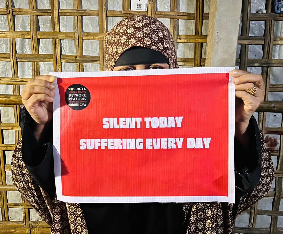 RWEN67's tweet photo. "Our silence does not mean we are weak. Being unable to speak does not mean our lives can be taken." No one has the right to use, harm, threat and kill us. We demand protection; Rohingya lives matter said Minara. 

#seekingprotection #RefugeeProtection #RohingyaCrisis #RohingyaRe https://t.co/y3sUOG0X61