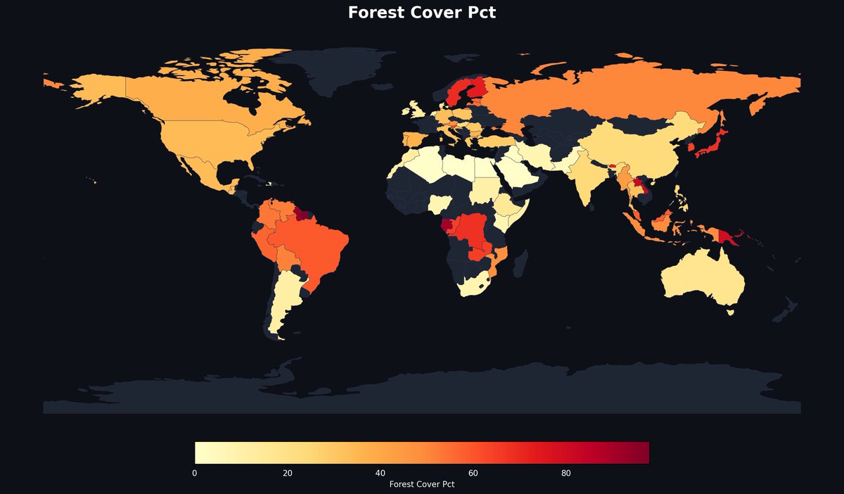 MapPorn_Zone55's tweet image. Finland has over 70% forest cover — more forested than Brazil, which covers an area the size of the continental US. The darkest red tells the real story.
— @MapPorn_Zone55 · link in bio
#MapPorn #cartography