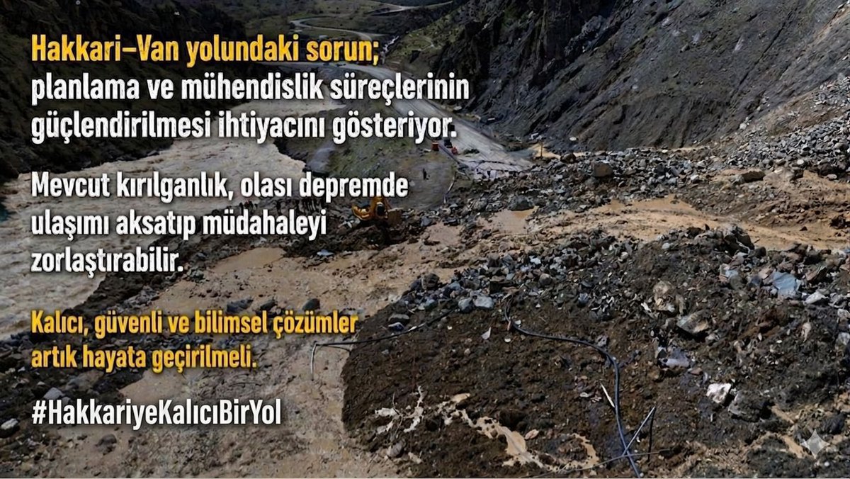 yuksekovaegitim's tweet photo. Hakkari–Van yolunda yaşananlar bir “aksaklık” değil, kamusal hizmetlerin yıllardır ihmal edilmesinin sonucudur. Ulaşım hakkı ertelenemez, güvenli yollar lütuf değil haktır.
#HakkariyeKalıcıBirYol https://t.co/5UFrj8OlRH