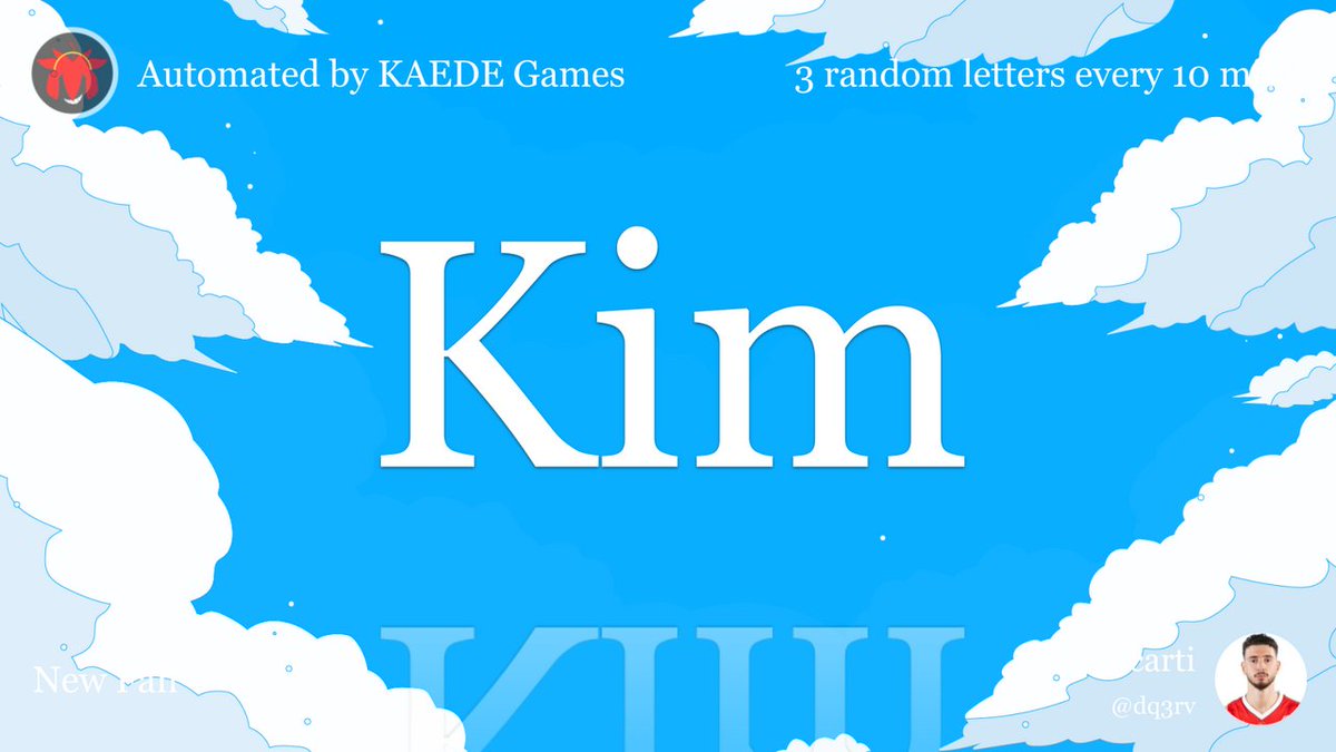 3 random letters every 10 mins tweet media