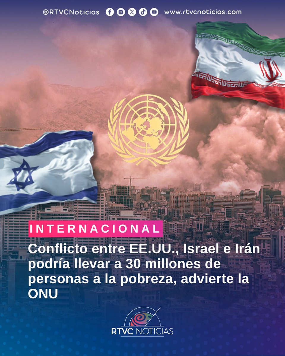 RTVCnoticias's tweet image. 🇮🇱🇮🇷 #Internacional | La guerra entre EE.UU., Israel e Irán ya tiene efectos globales: suben los precios de la energía y los fertilizantes. La ONU advierte que más de 30 millones de personas podrían caer en la pobreza.

🗞️Conoce más detalles aquí 👇rtvcnoticias.com/internacional/…