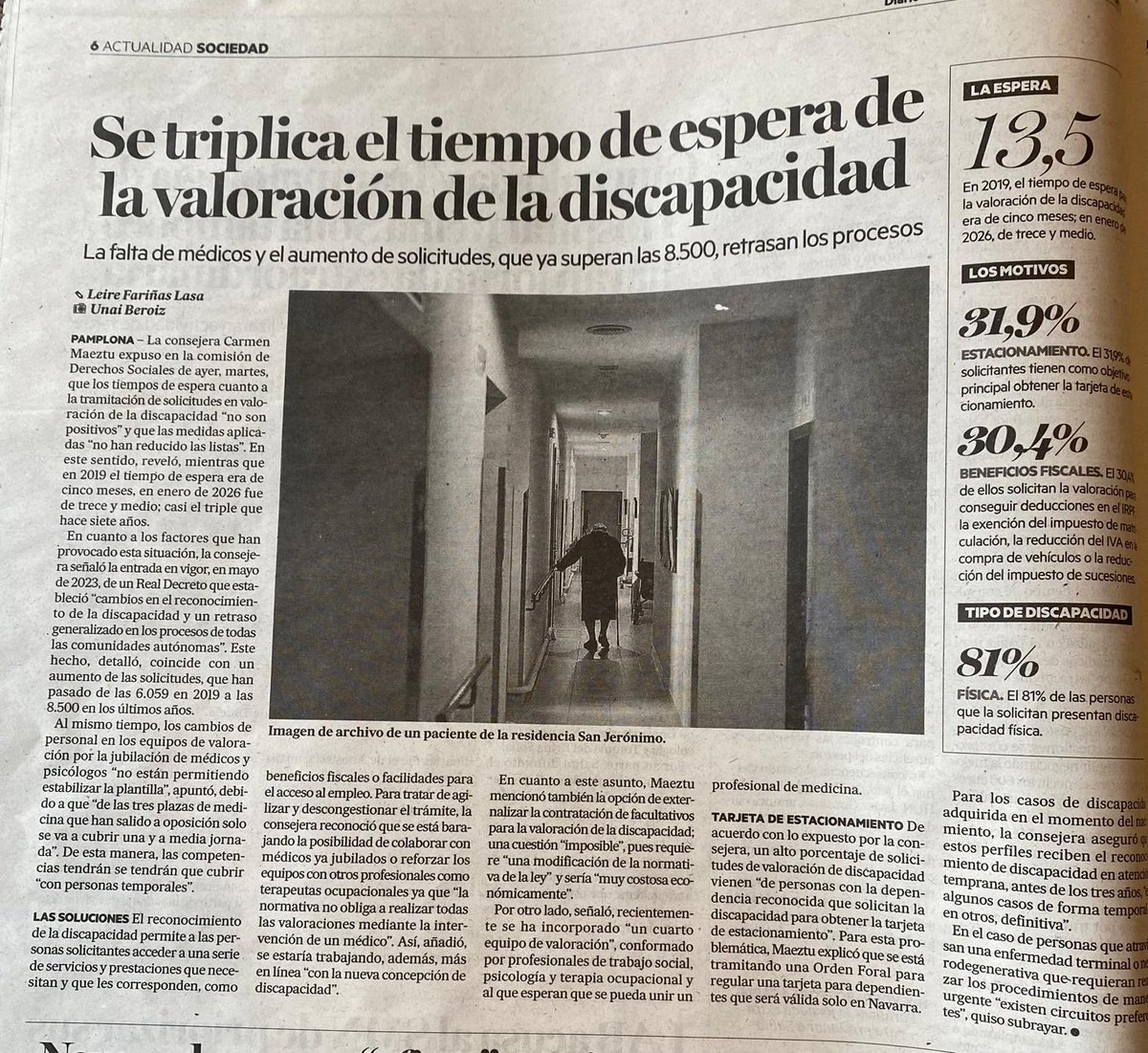 ManuMoTo1's tweet photo. @VoxNavarra Muchos abuelos no llegarán vivos al día de su valoración.
Habría que hacer una lista paralela para estos casos.
Es una pena que, una vez en la recta final de una vida de duro trabajo, acaben como un número de expediente sin resolver. https://t.co/vK60yjhZnm
