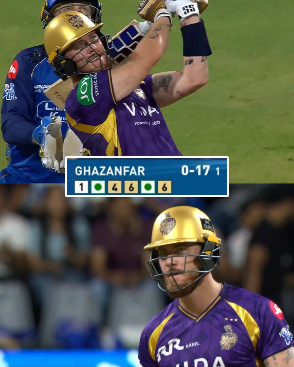 Only batter to smash Ghazanfar in this IPL.

But still, KKR management is dropping this DEMON!