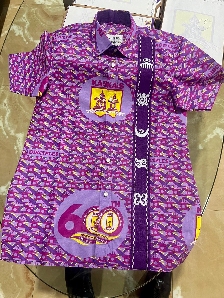 disciples1965's tweet image. The Anniversary cloth is still on sale. You can get yours from the old student secretariat on campus (GHC 60 for a yard)

Anniversary is scheduled to start from Mon, 20th July to Sun 26th July 2026💜💛See you💃 
.
.
.
#Disciples #NoSize #fyp #KassAt60