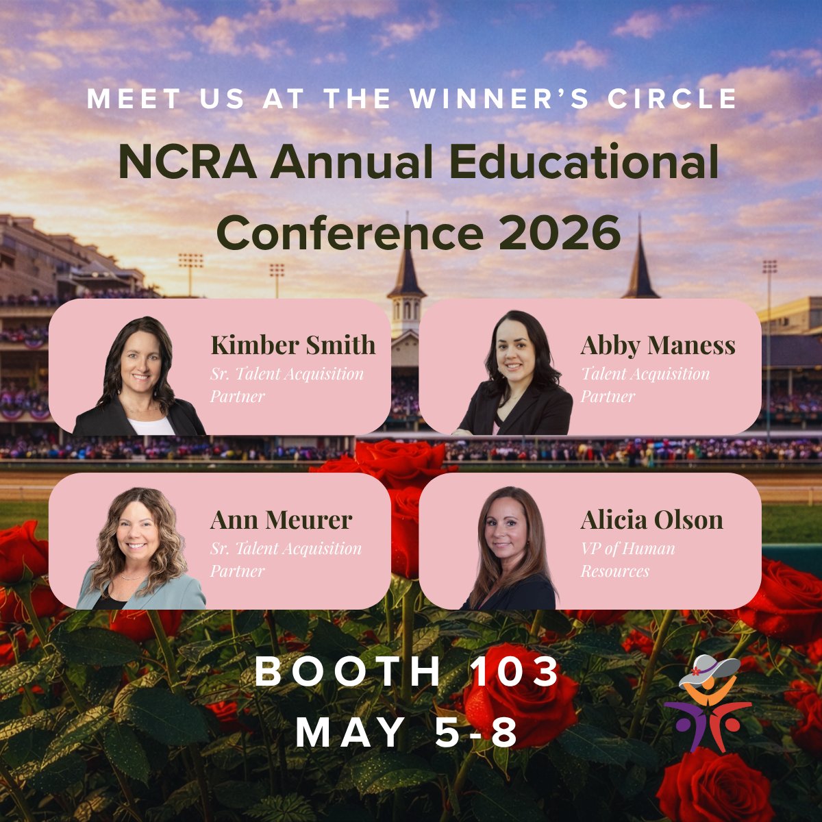 RegPartners's tweet photo. Headed to #NCRA2026? 🐎

Step into the Winner’s Circle

Meet Kimber, Ann, Abby and Alicia at Booth 103

Let’s talk what’s next for ODS-certified professionals 👀

#CancerRegistry #RegistryPartners https://t.co/94rCzPv4Zw