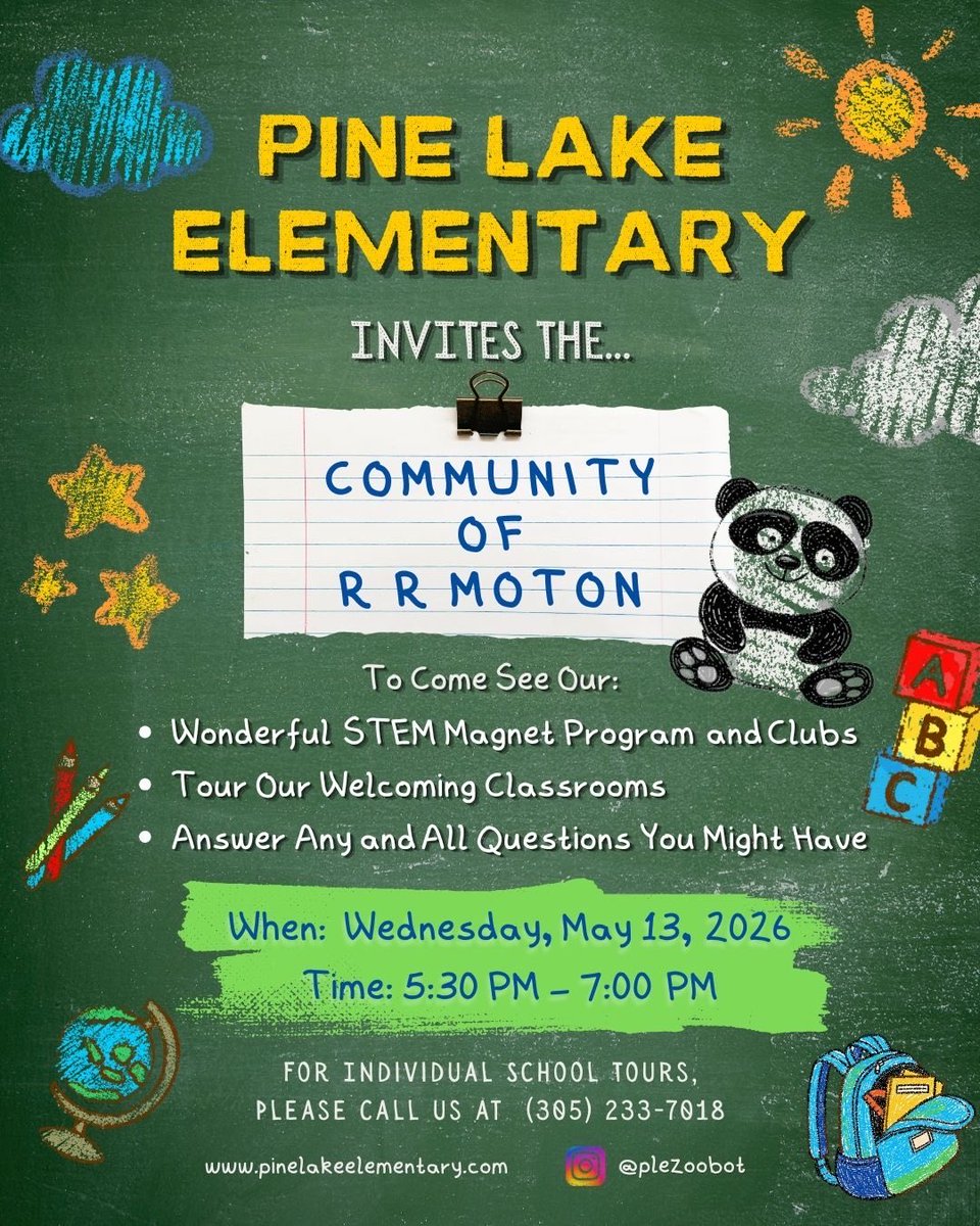 motonjaguars's tweet image. Pine Lake Elementary invites the RR Moton Community 🐾 Pine Lake Elementary invita a la comunidad de RR Moton 🐾 #YourBestChoiceMDCPS #MDCPS #MDCPSSouth @SuptDotres @MDCPSSouth