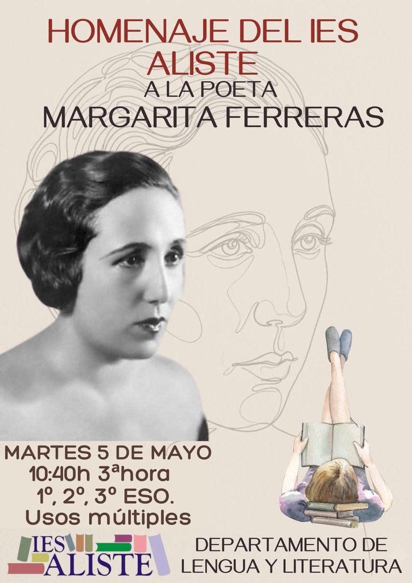 lofies08's tweet photo. En el IES Aliste, el próximo 5 de mayo: Margarita Ferreras con sus adolescentes.
 ¡Maravilla para compartir! https://t.co/1b2oTVJ2Mz