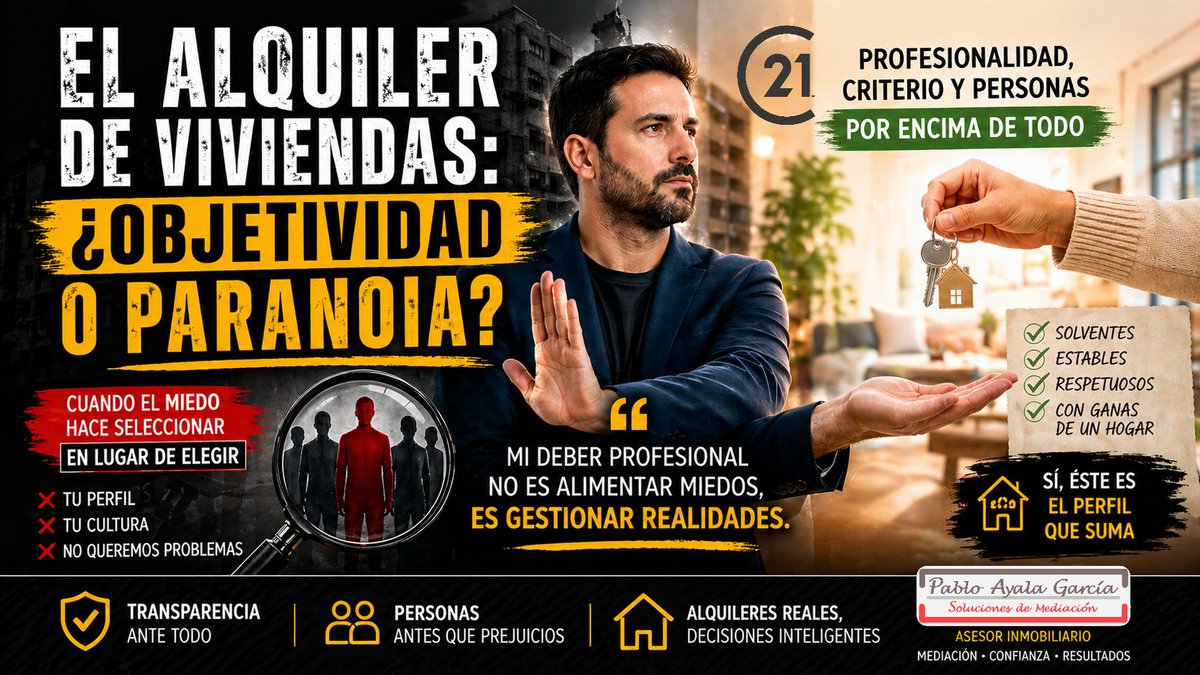 Payagar_SM's tweet photo. 🏠 El alquiler de viviendas de larga temporada: ¿objetividad… o paranoia?.

➡️ En estos días me he vuelto a encontrar con algo que, sinceramente, empieza a ser preocupante, 👇👇👇👇
https://t.co/Hpqm0blMbA

#asesorinmobiliario #serviciosinmobiliarios #grancanaria #Century21 https://t.co/ucqAVQKoHy