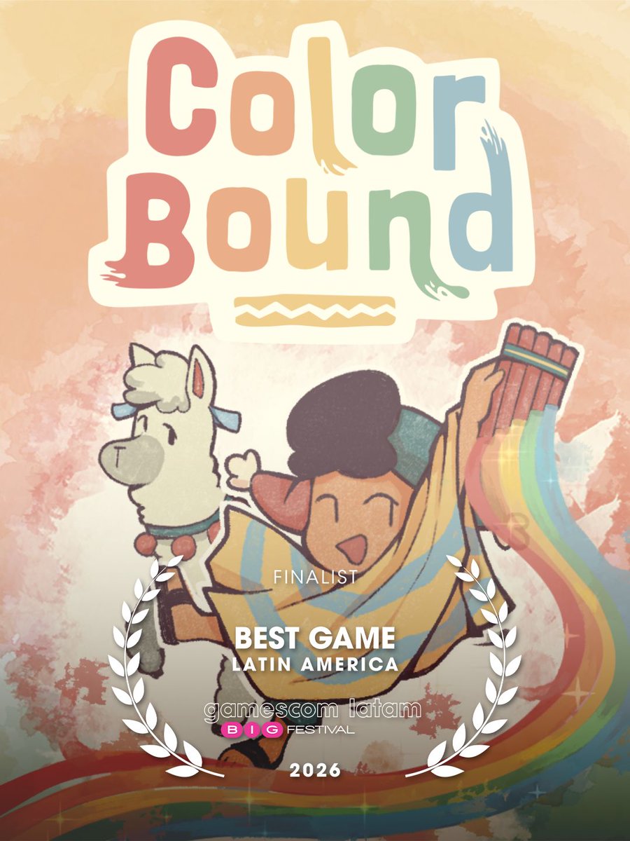 WhitethornGames's tweet photo. Today's the day!

Wishing the best of luck to @PanpipeStudio as #Colorbound is nominated for Best Game - Latin America at the @BIG_Festival at @GamescomLATAM!

Check out all the nominees here: https://t.co/rrtpq9Xwm8 https://t.co/GGn3Tc2qwO
