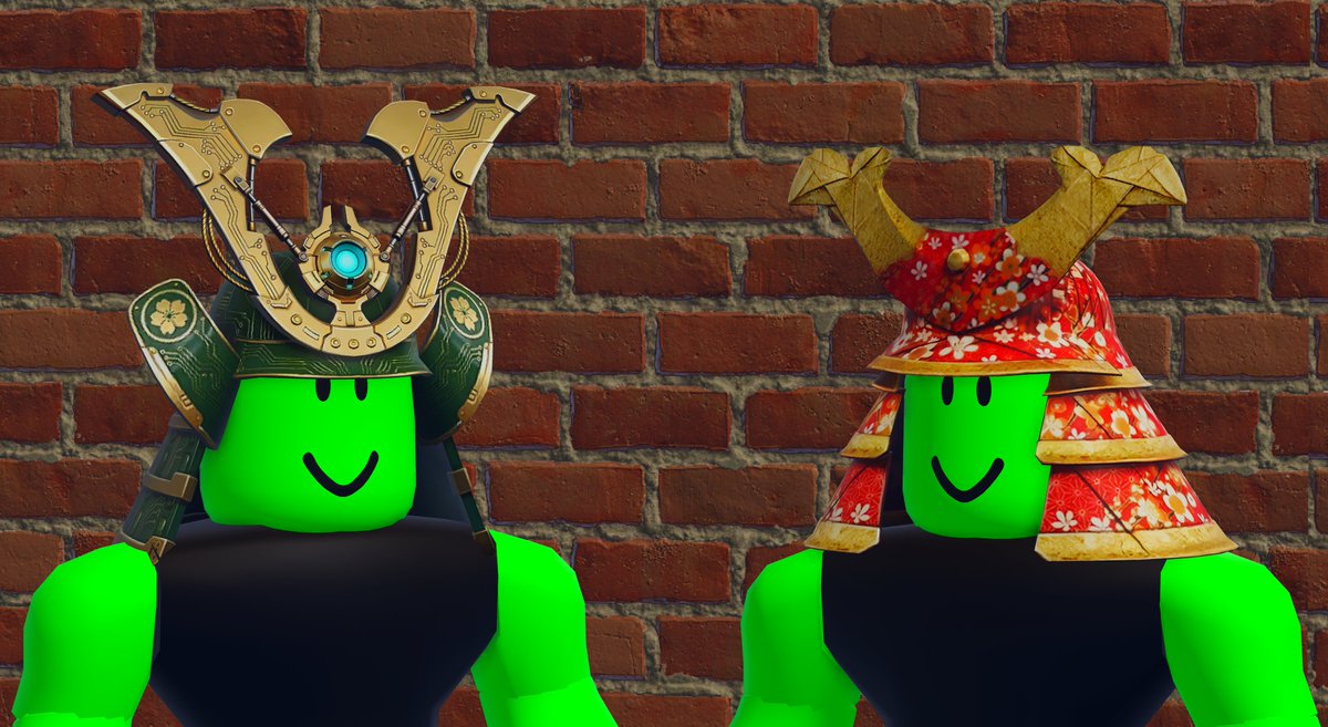 LukasThePickle's tweet image. Roblox has released 2 items to the catalog to celebrate Golden Week. 💛

The Cyber Kabuto and the Kirigami Kabuto. Both can be purchased for the price floor.

(it also appears AI may have been used in the process of creating the textures for these accessories 💔)