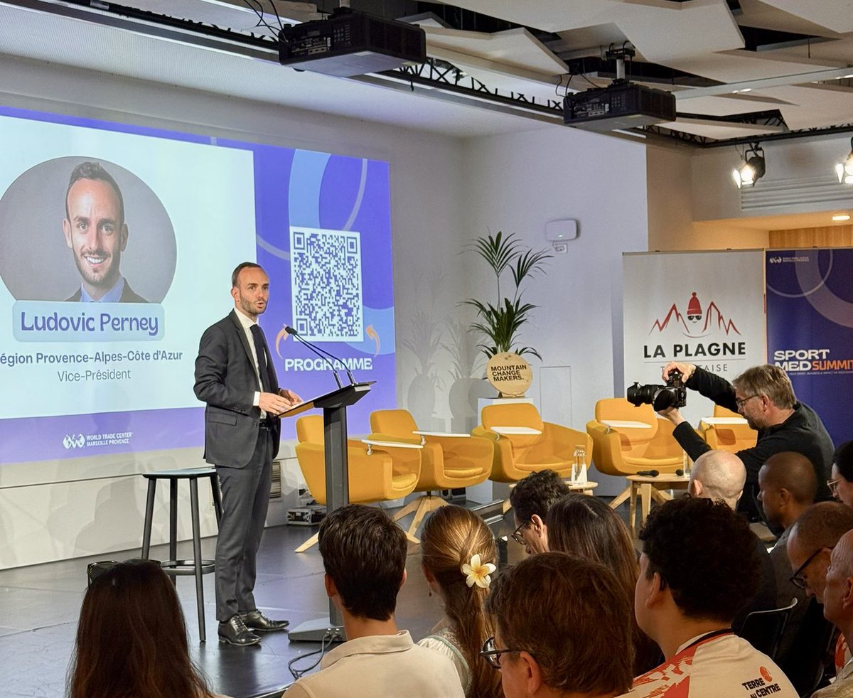 LudovicPerney's tweet photo. Ce matin au #SportMedSummit, j’ai défendu une vision claire : 

Faire du sport un levier économique, accessible à tous et respectueux de notre climat 🤝

Heureux d’y retrouver mon ami le Général @DavidGaltier et de nombreux acteurs engagés. https://t.co/cPplxx4Vdp