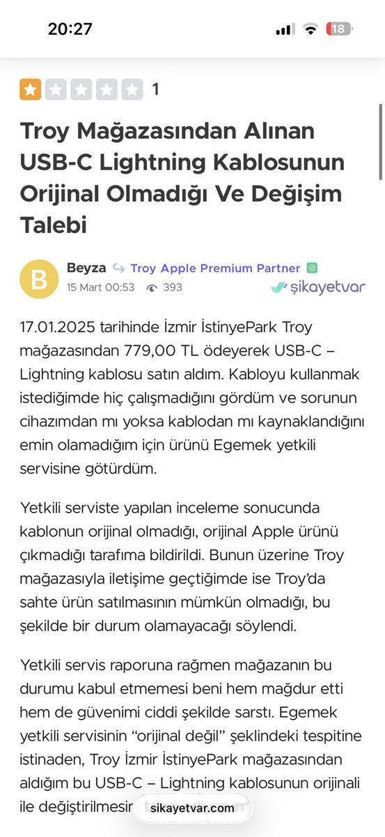 osmangun's tweet image. It is ruining your brand value in Turkey. ❌📱 #Apple #AppleSupport #TroyApple #CustomerService #ConsumerRights