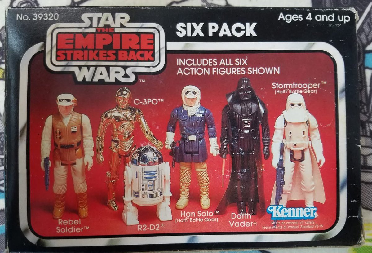 RanchoObiWan's tweet image. These were the six packs you dreamed of as a kid 😊

#starwars #ranchoobiwan #starwarsmuseum #kennerstarwars #theempirestrikesback
