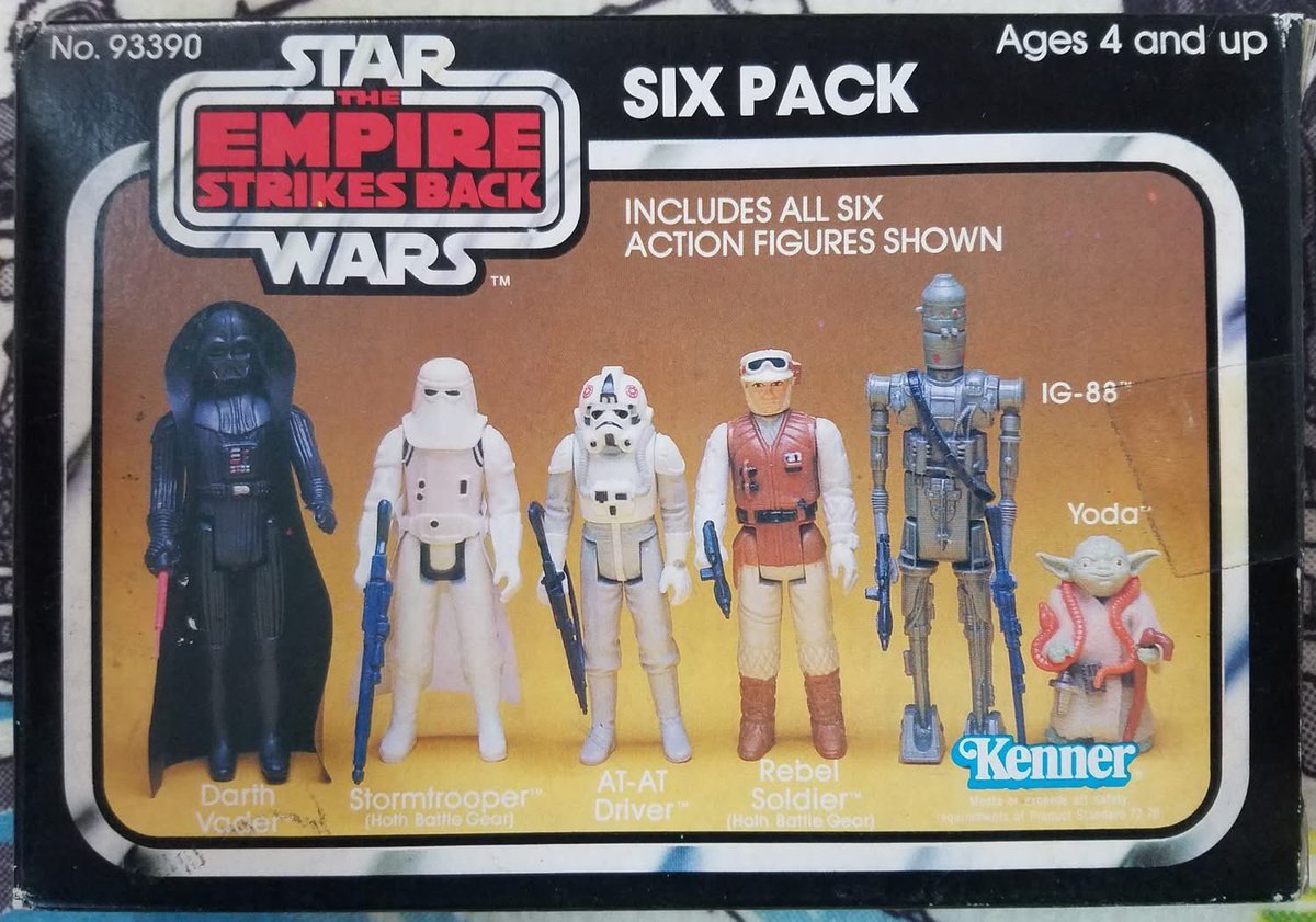 RanchoObiWan's tweet image. These were the six packs you dreamed of as a kid 😊

#starwars #ranchoobiwan #starwarsmuseum #kennerstarwars #theempirestrikesback
