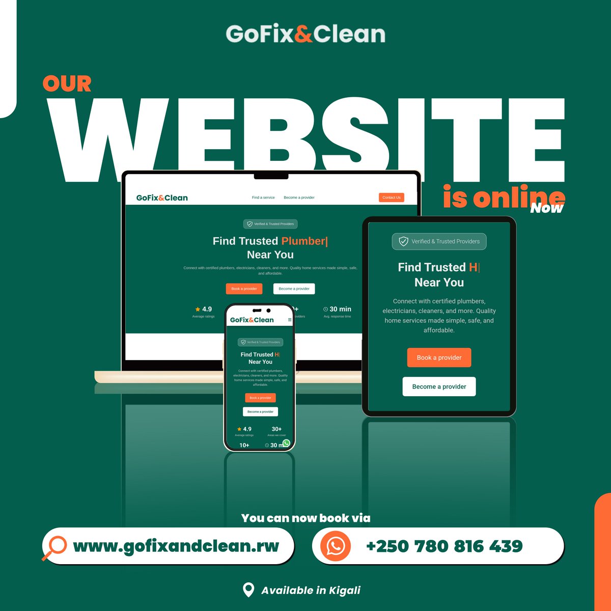 DR_kiiiz's tweet photo. We’re live 🚀

Booking trusted home services in Rwanda just got easier.
Cleaning, repairs &amp; more — all in one place.
No stress. Just book.

Try it here 👇
https://t.co/XinrpxJnlf https://t.co/kARvZHAsU3