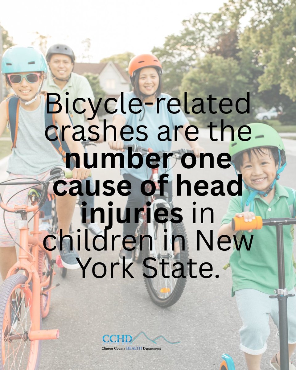 ClintonCountyHD's tweet photo. As a parent, you are the best role model for your children. Always be sure they are wearing a well-fitting #Helmet and that you do the same. To learn more #BikeSafety tips, visit the #NorthCountryHealthEffect (link in bio). #ClintonCountyHealth #PublicHealth https://t.co/Qqj2WAPPEd