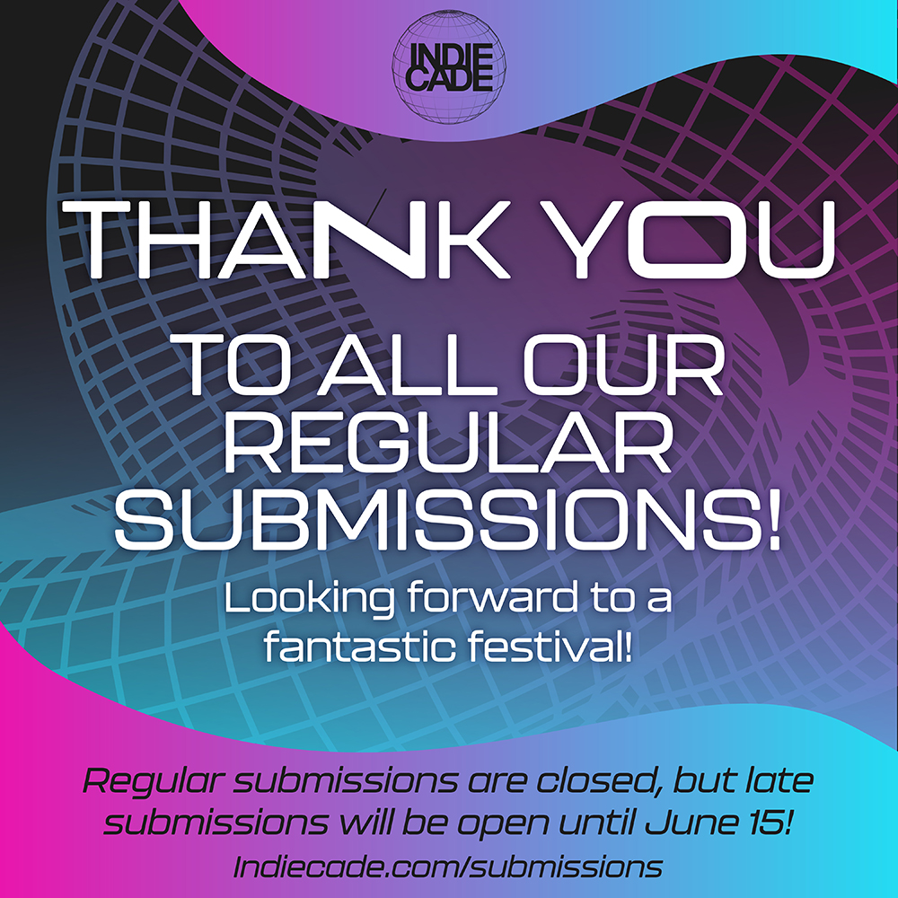 IndieCade's tweet image. Huge thanks to everyone who submitted their games to IndieCade 2026 during the Regular Submissions period! 🎮✨

Miss the deadline? Late Submissions are open through June 15: indiecade.com/submissions/

#gamedev #indiedev #indiegames #submissions #games #gamedesign