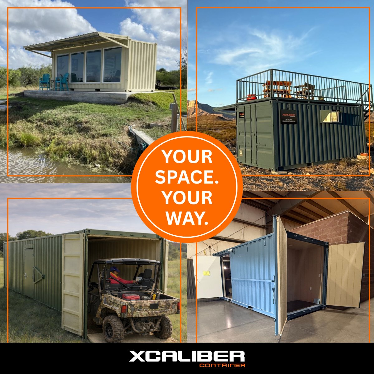 XcaliberSales's tweet photo. Need a container designed just for you? 🛠️ From cabins to rooftop decks, XCaliber Container creates custom solutions that fit your needs and lifestyle. Let's bring your vision to life! 

#XCaliberContainer #CustomContainers #ContainerLiving https://t.co/SlVjiAPDmt