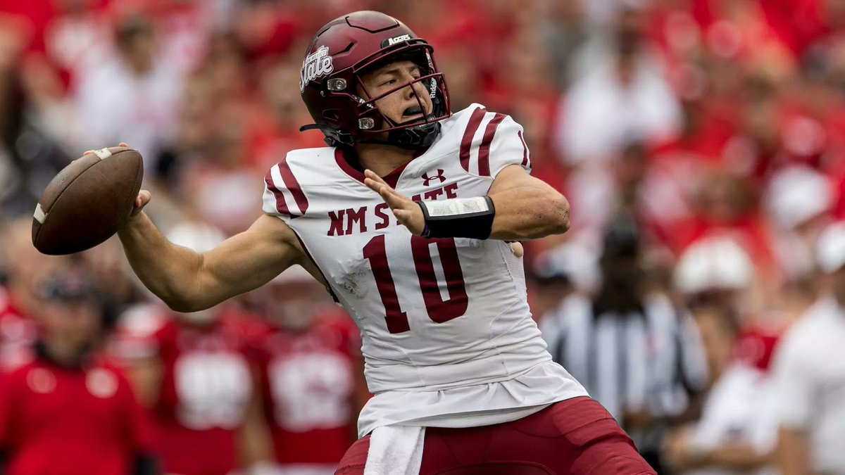 Nick_Coppola__'s tweet photo. 10 former NMSU players earned NFL chances in 2026. None finished with the Aggies, but the program still wants to celebrate them and use them as proof of their developmental track record.

"We should use it, because we're part of that journey."

More here: https://t.co/Ym8wWYgTH0 https://t.co/pEKRf2lUeq