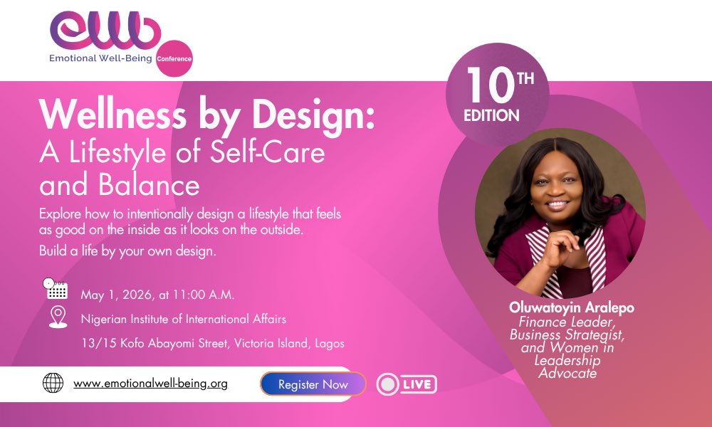 EmoWBConf's tweet photo. Oluwatoyin Aralepo — Finance Leader &amp; Business Strategist.

Driving impact across industries and empowering the next generation of leaders.

She joins us at the #10thedition.

#EmotionalWellbeingConference #EmotionalWellbeingIsOurGoal https://t.co/P680WOJcLr