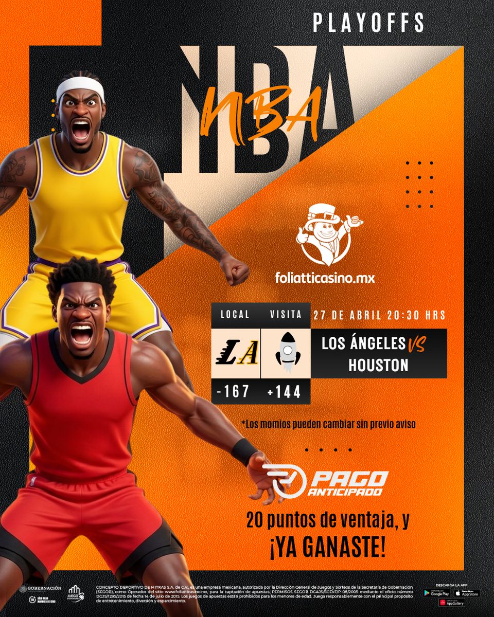 foliattisports's tweet image. ¿Podrá #LosÁngeles finiquitar la serie vs #Houston? 

Ponle emoción a los #NBAPlayoffs en #Foliatti Casino 

📲 Ingresa ya a foliatticasino.mx/sports y apoya a tu equipo favorito.

🎰 Visítanos en nuestros Sportsbook y vive la emoción de este partido al máximo.