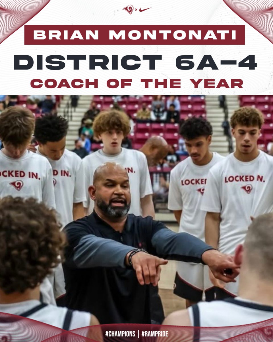 OwassoAthletics's tweet image. Congratulations to Brian Montonati on being selected the District 6A-4 Coach of the Year!

#CHAMPIONS | #RamPride