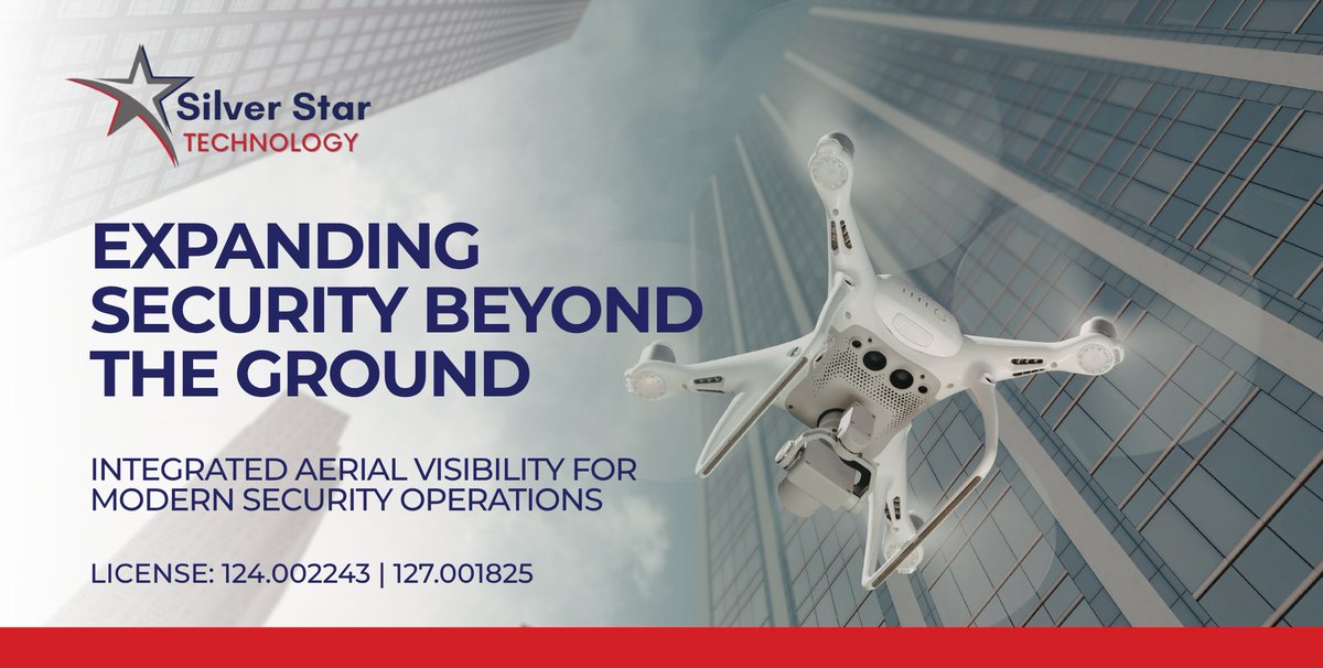 silverstartech1's tweet photo. Modern security operations extend beyond the ground.

Integrated aerial visibility provides real‑time overhead awareness, supporting surveillance, verification, and coordinated response as situations evolve.

Explore drone‑enabled security operations: https://t.co/c97jpNyWNe https://t.co/anEEP9Vpka
