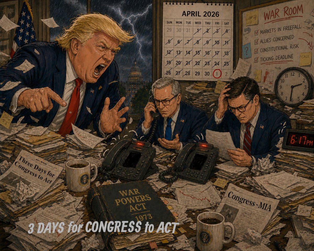 Multipartist's tweet photo. Congress must contend with the #IranWar by May 1st. The #WarPowersAct sets a 60-day deadline for Congress to address the use of our military in hostilities. https://t.co/AWcKlWL4X2