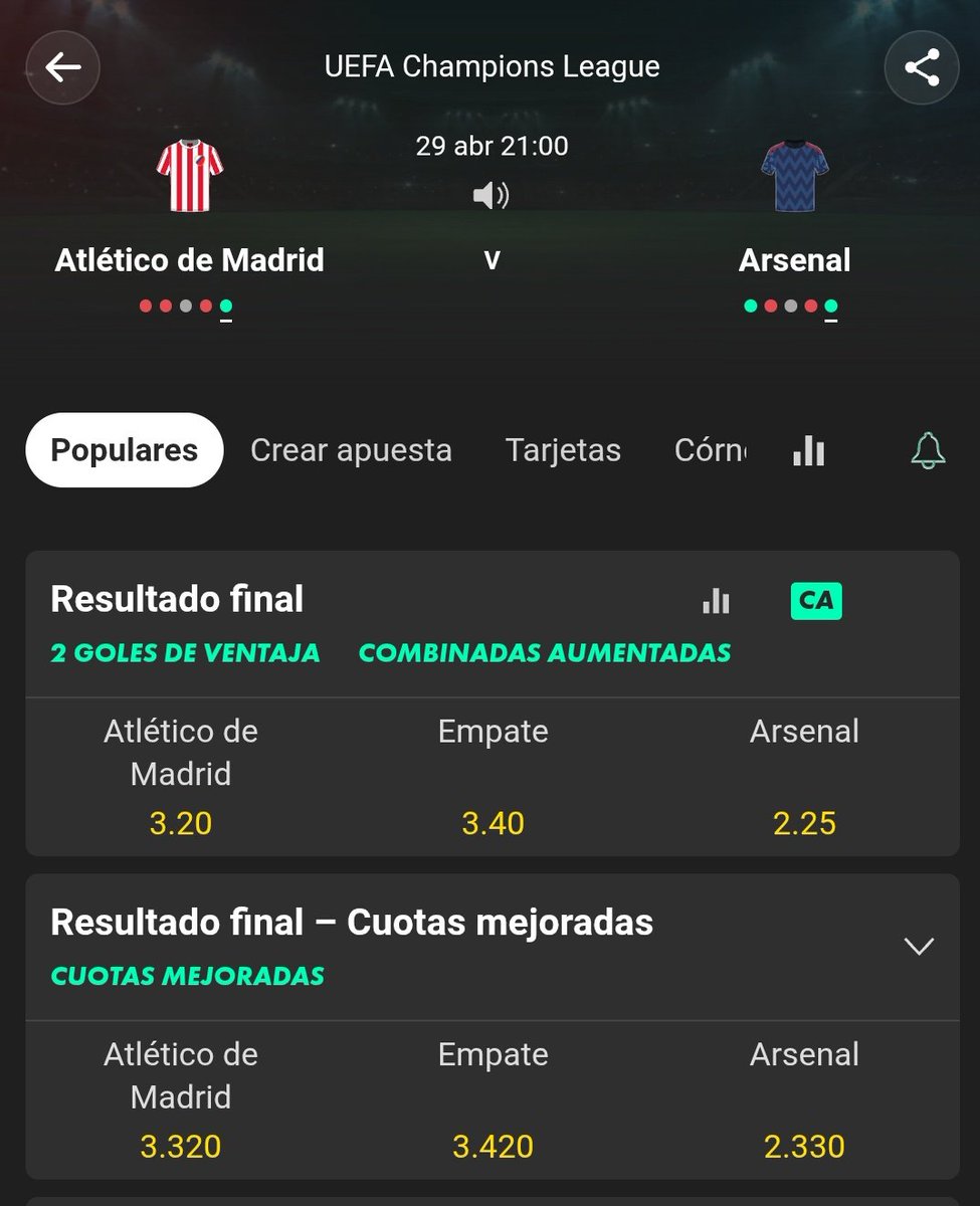 El_Chapo_Ramo's tweet photo. Varias apuestas gratuitas para el 
Atlético de Madrid - Arsenal en mi 
canal gratuito de Telegram 👀👇🏽👇🏽👇🏽
https://t.co/SZ1fpLTp93 https://t.co/mRtNqwxded