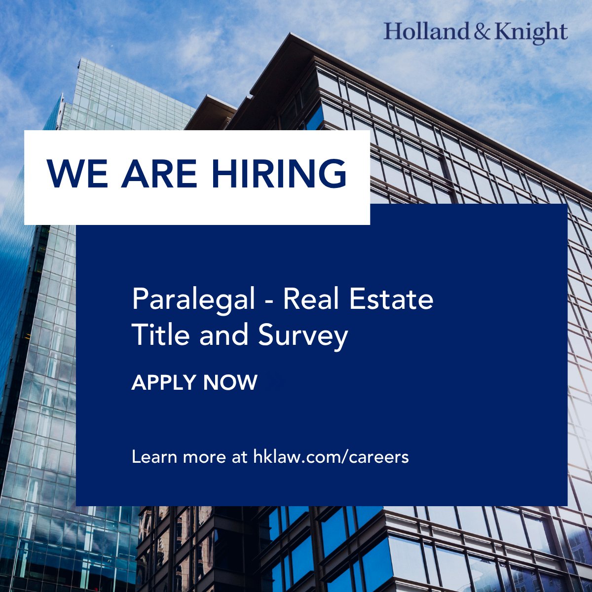 Holland_Knight's tweet image. Bring your #paralegal experience to our #Charlotte #RealEstateFinance team, where you will review title commitments and policies, analyze easements, covenants and liens, and support ALTA/NSPS survey review to keep #transactions moving. We're looking for a subject matter expert in