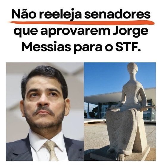 BrunaSchneide's tweet photo. Em Outubro não reeleja senador que votar a favor desse sujeito para ministro do STF. 

Nós não vamos deixar vocês esquecerem https://t.co/00ZBltmff5