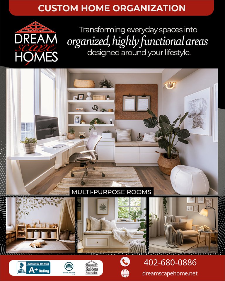DreamscapeOmaha's tweet photo. We provide custom space optimization and storage upgrades that combine design, construction, and professional organization. Reach out to see how we can transform your everyday spaces into organized, highly functional areas designed around your lifestyle.

https://t.co/FcR22HBoX1 https://t.co/VkUunI5xt1