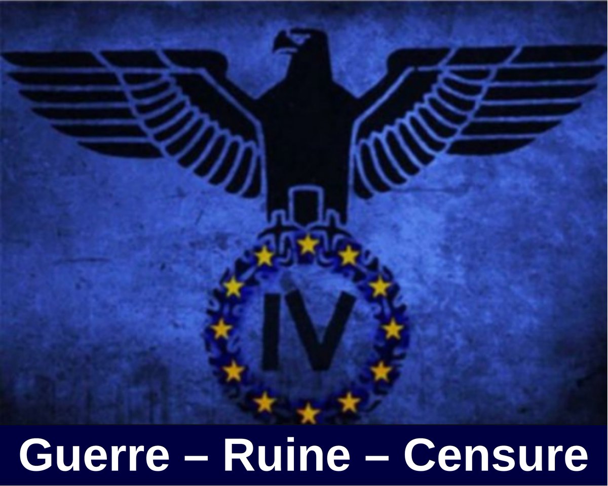 Pomarbo's tweet photo. #UExit
Ils nous ont promis la paix, la prospérité et la liberté.
Ils nous entraînent vers la guerre, la ruine et la censure. https://t.co/tAxzXzskkA