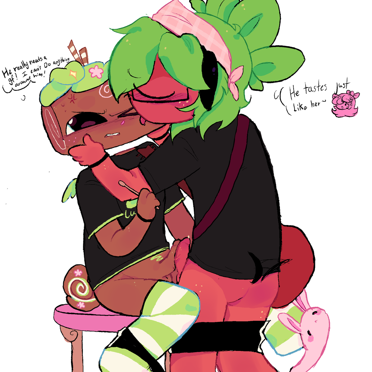 Giggletickle69's tweet photo. Bro got a little too needy (sona art) #dandysworldnsfw https://t.co/SotriPnR3U