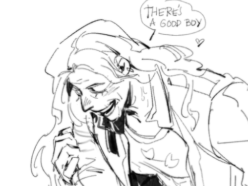posting nsfw sketches on patreon again, sneak peek: kureha/dalton . .. im fine and normal about them 