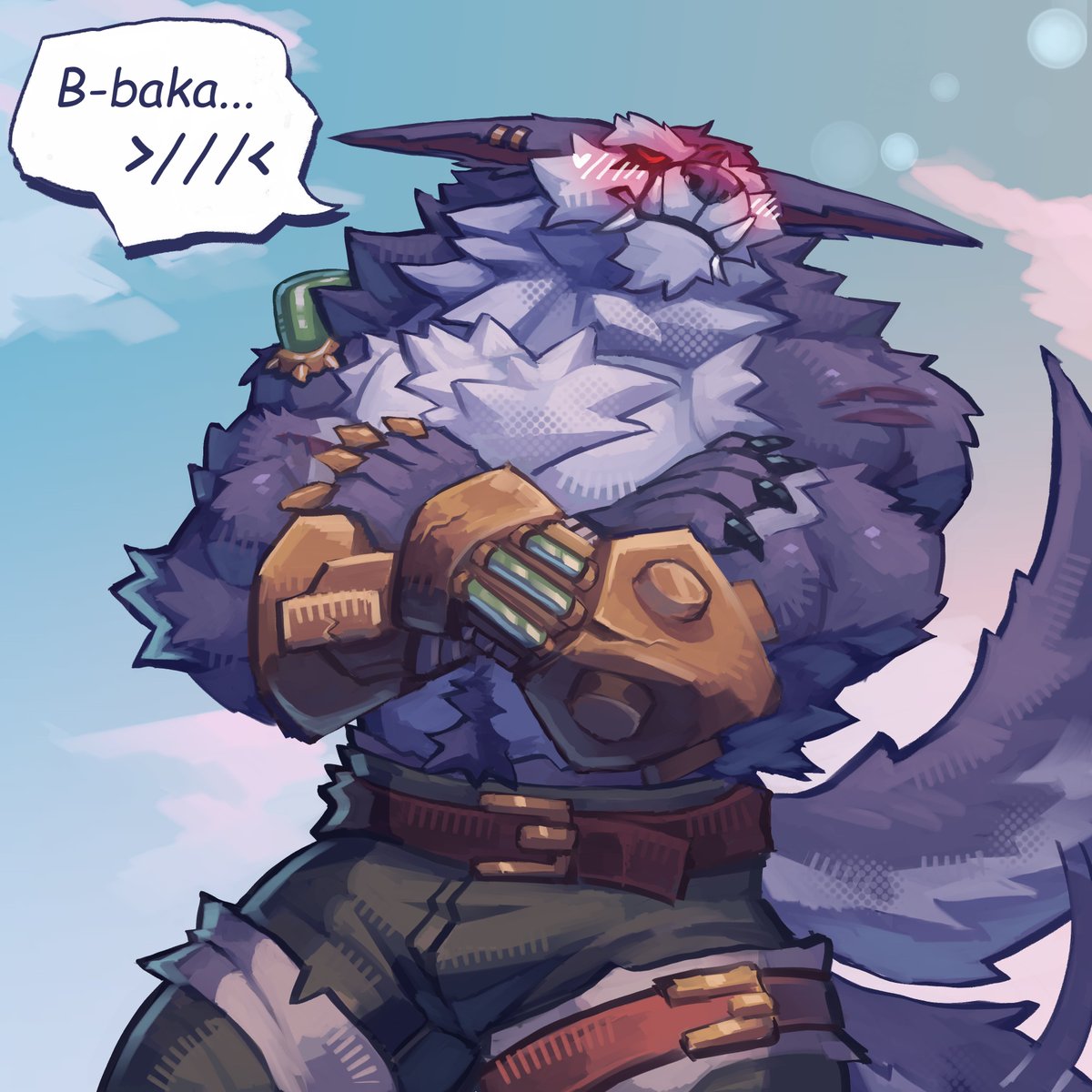 I'm not a dere, a tsun-tsundere >///<
#warwick #furryart