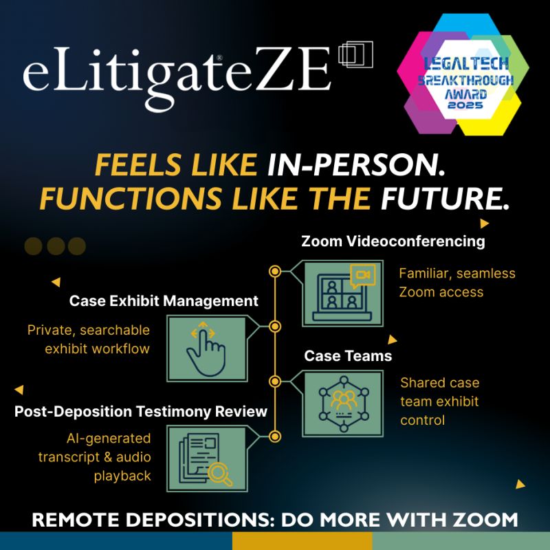 EsquireSolution's tweet image. Get more out of every #deposition with eLitigate®ZE’s Testimony Tools. 
 
Review the day’s proceedings through audio-synced drafts, highlight key moments, and create clips—all accessible after your proceeding. 

Learn more: ow.ly/l1tK50XKHGB  #Litigation #RemoteDepositions