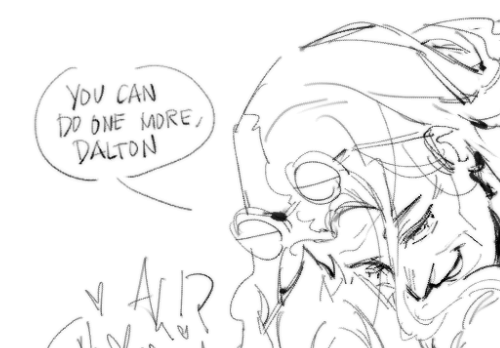 posting nsfw sketches on patreon again, sneak peek: kureha/dalton . .. im fine and normal about them 