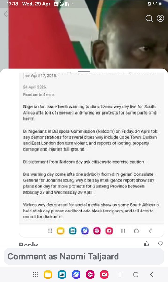 Naomi Taljaard..South African tweet media