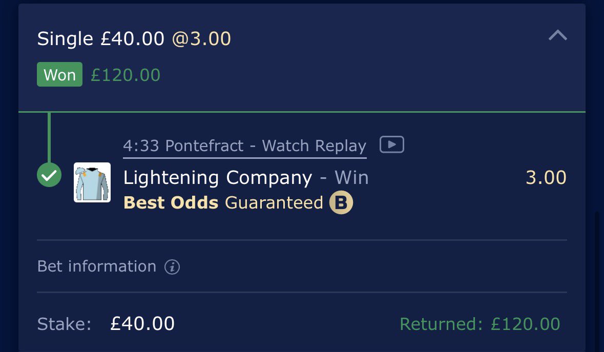 ‼️£50 X GIVEAWAY‼️
1x - £25 🐎 RACING BET
1x - £25 🟨 CARD BET ON TONIGHTS 
CL GAME
2 WINNERS, ANNOUNCED AT 7.15PM
GOOD LUCK 

Quick like and retweet to be entered, must be following too 👍

As well as a 20unit profit day yesterday, Today in the 🐎 group we’ve landed a 22/1 shot