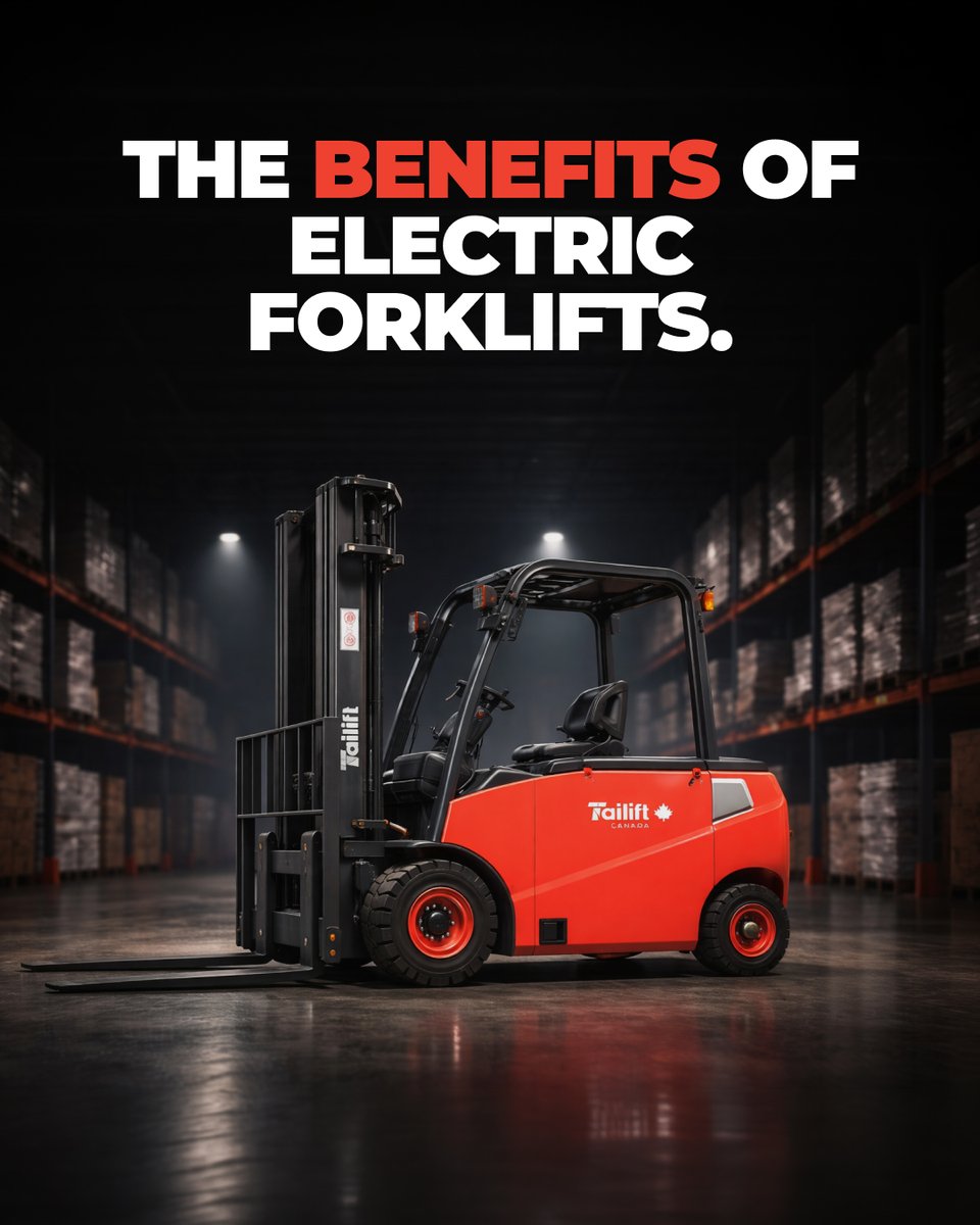 tailiftcanada's tweet photo. Electric forklifts offer zero emissions, quiet operation, and lower maintenance requirements.
Learn more: https://t.co/LBIiDSFoJ9 

#TailiftCanada #ElectricForklift #MaterialHandling https://t.co/jl26eaCfTt